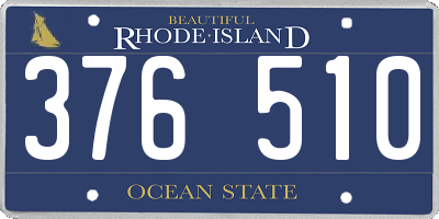 RI license plate 376510