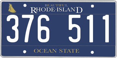 RI license plate 376511