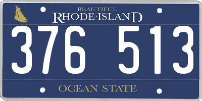RI license plate 376513
