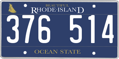RI license plate 376514