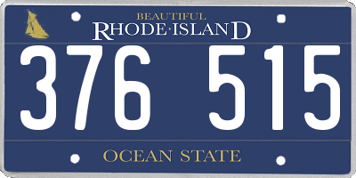 RI license plate 376515