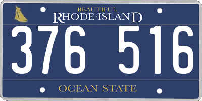 RI license plate 376516