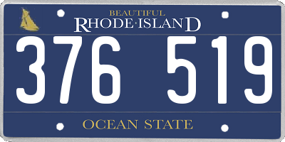 RI license plate 376519