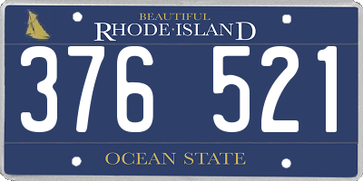 RI license plate 376521