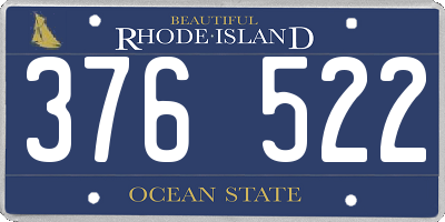 RI license plate 376522