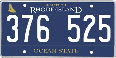 RI license plate 376525