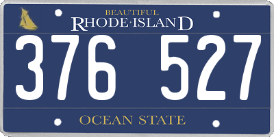 RI license plate 376527