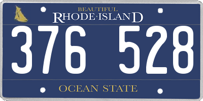 RI license plate 376528