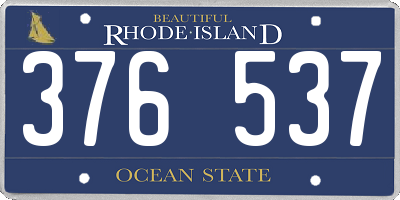 RI license plate 376537