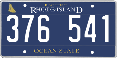 RI license plate 376541