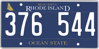 RI license plate 376544