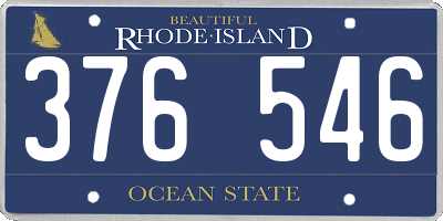 RI license plate 376546