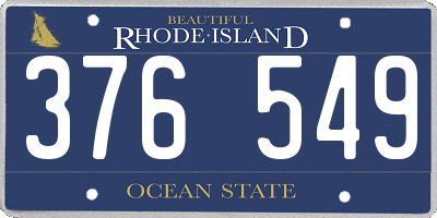 RI license plate 376549