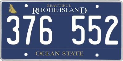 RI license plate 376552
