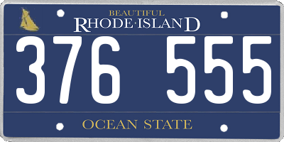 RI license plate 376555
