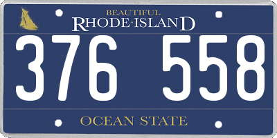 RI license plate 376558