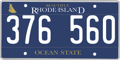 RI license plate 376560