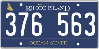 RI license plate 376563