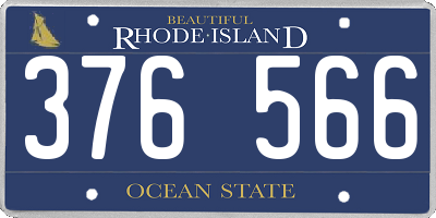 RI license plate 376566
