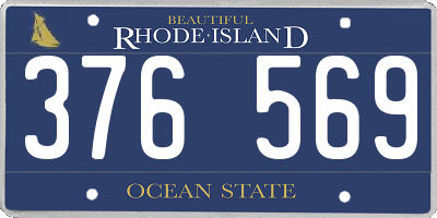 RI license plate 376569