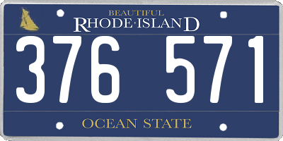 RI license plate 376571