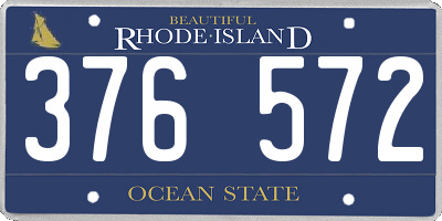RI license plate 376572