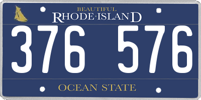 RI license plate 376576