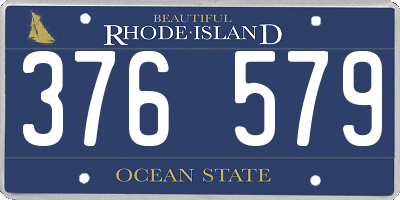 RI license plate 376579