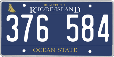 RI license plate 376584
