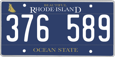 RI license plate 376589