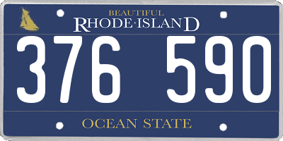 RI license plate 376590