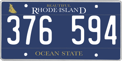 RI license plate 376594