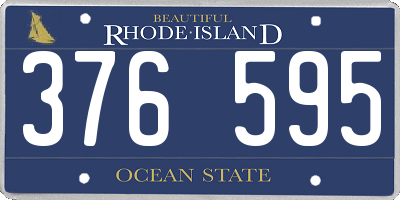RI license plate 376595