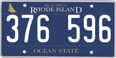 RI license plate 376596