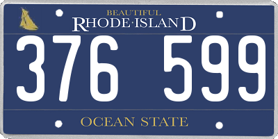 RI license plate 376599