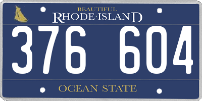 RI license plate 376604