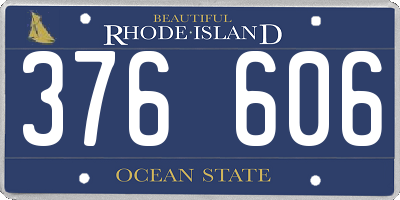 RI license plate 376606