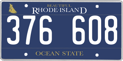 RI license plate 376608
