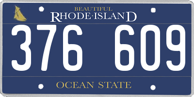 RI license plate 376609