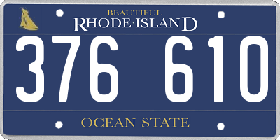 RI license plate 376610