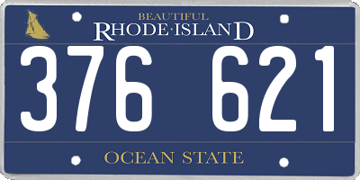 RI license plate 376621