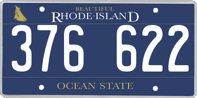 RI license plate 376622