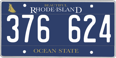 RI license plate 376624