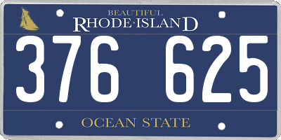 RI license plate 376625