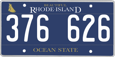RI license plate 376626