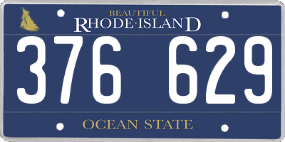 RI license plate 376629