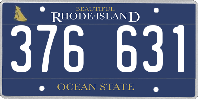 RI license plate 376631