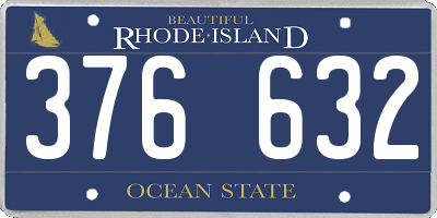 RI license plate 376632
