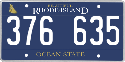 RI license plate 376635