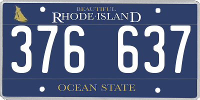 RI license plate 376637